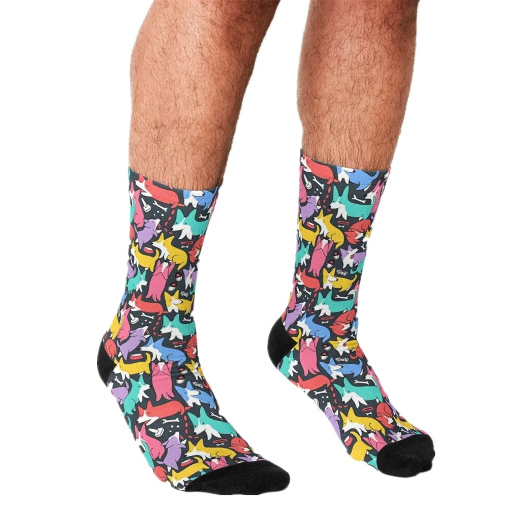 

2021 Men Socks harajuku Foodie Socks Printed Happy hip hop Novelty Skateboard personality Crew Casual Crazy Funny Socks