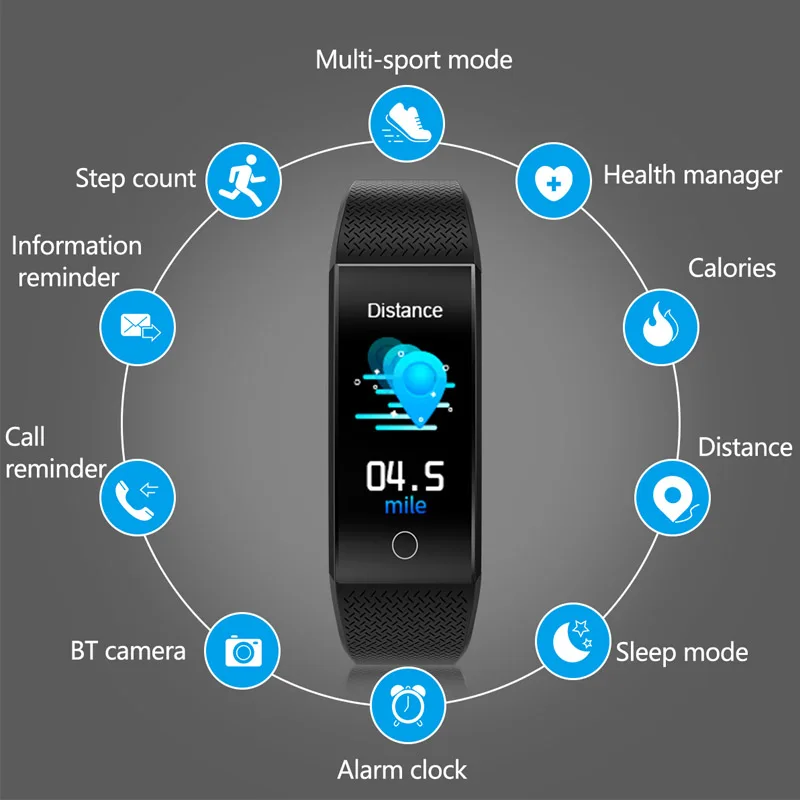 Смарт браслет для измерения температуры тела фитнес трекер Браслет IP68