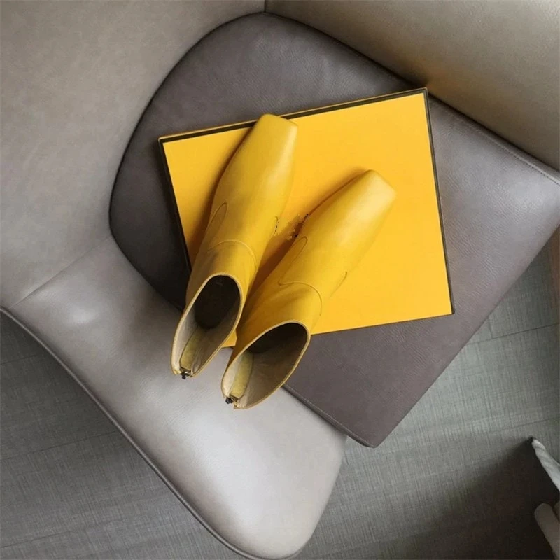 Женские мотоциклетные ботильоны из натуральной кожи повседневные однотонные