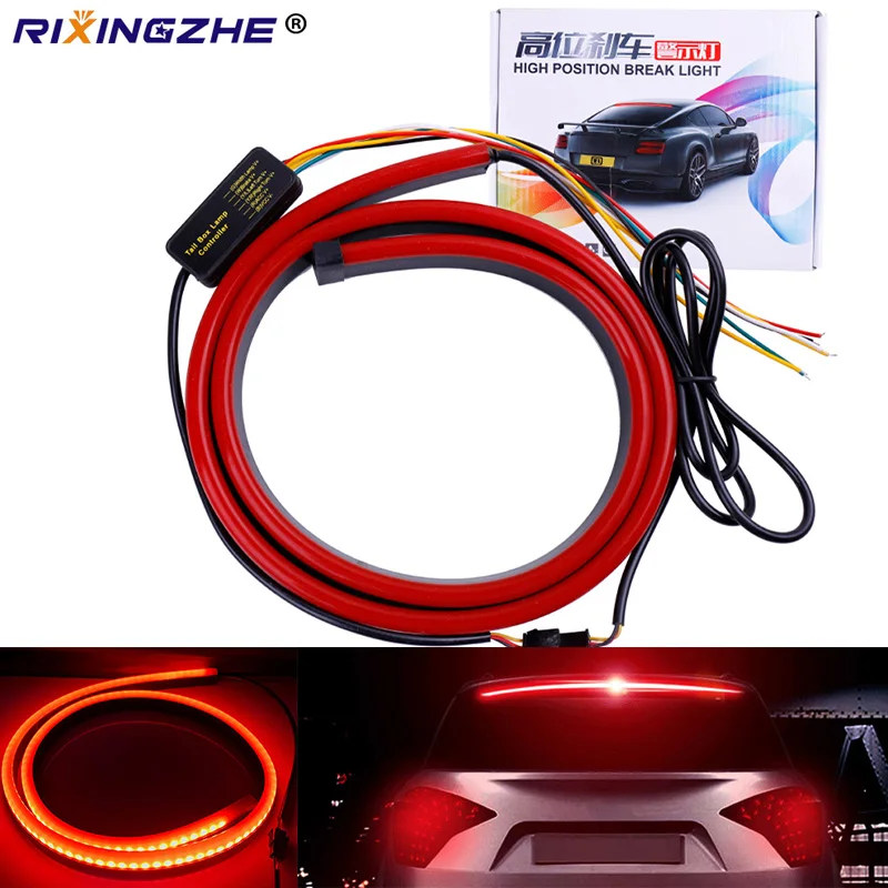1 комплект 103 см 12 В стоп сигнал гибкий красный светодиодный для автомобиля|Фара