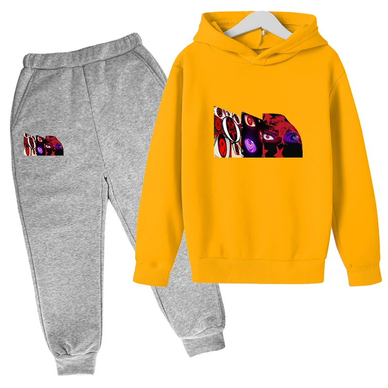 

Spring and Autumn Children's Cotton Jacket Suit Cartoon Anime Boys and Girls Clothes Children's Sports Hooded Trousers 2-piece T