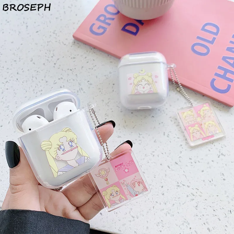 For AirPods 1 2 Case Soft TPU Protector Cover Box Transparent Cartoon Earphone Apple Air Pods Headset Bag | Электроника