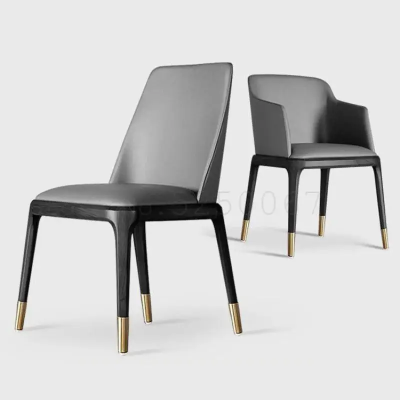 Обеденный стул из массива дерева в скандинавском стиле простой модный