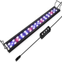 60/75/90cm Full Spectrum Fish Tank Light Dimmable Aquarium Light with Timer Controller White Blue Red LED for Water Plants 6500K