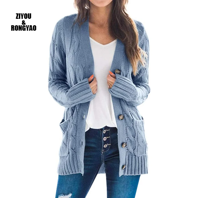 Женский свитер новинка сезона осень-зима 2020 модные женские вязаные кардиганы с