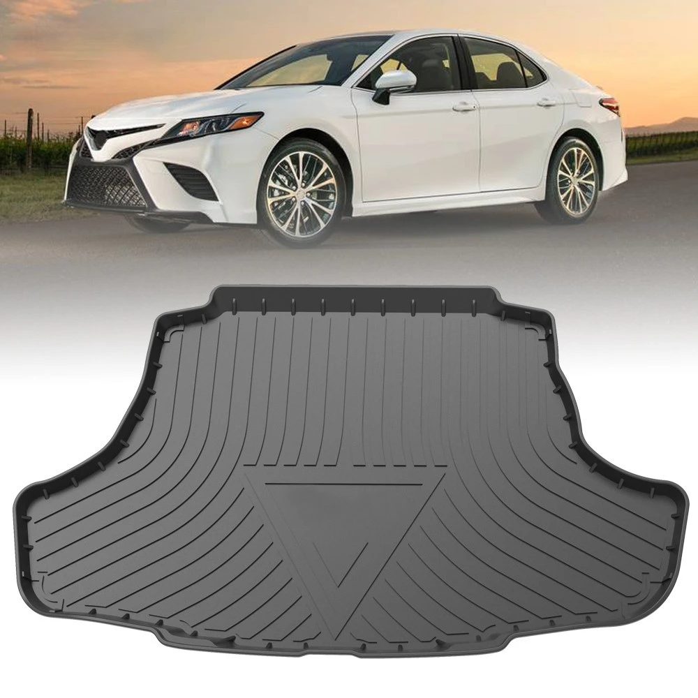 

Muchkey TPE Trunk Mat For Toyota Camry Sedan/Hybrid 2018-2020 Car Waterproof Non-Slip Custom Rubber 3D Cargo Liner Accessories