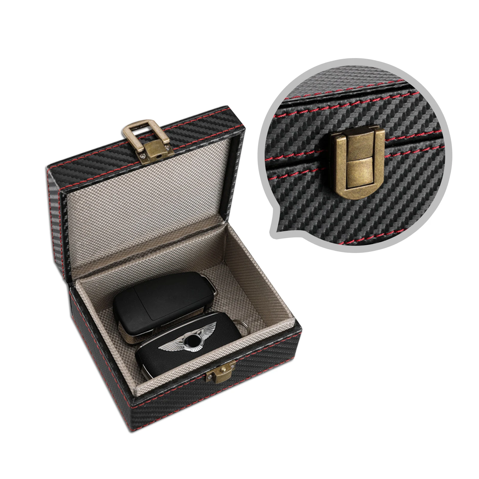 

Anti Theft Car Box for Car Keys Leather Signal Blocker Box Cage Car Key Protector RFID Signal Blocking Anti-Theft Pouch