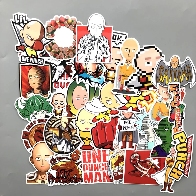 Японское аниме ONE PUNCH-MAN наклейки для ноутбука мотоцикла скейтборда компьютера