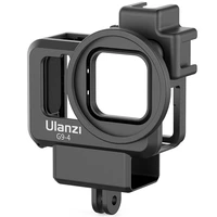 ulanzi g9 4 for gopro 10 9 hero black plastic vlog case cage protective housing 52mm filter adapter ring cold for microphone