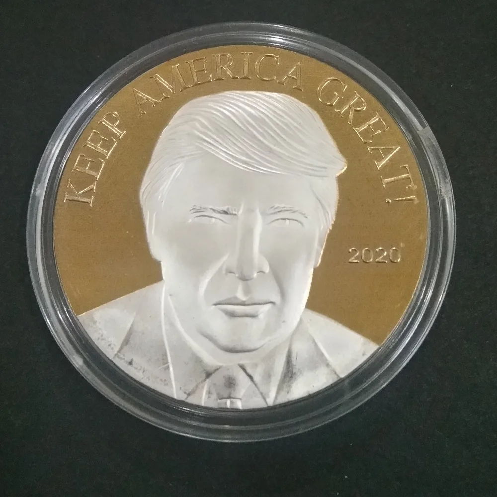 45-й президент США Дональд J. Коллекционная позолоченная сувенирная монета Трампа