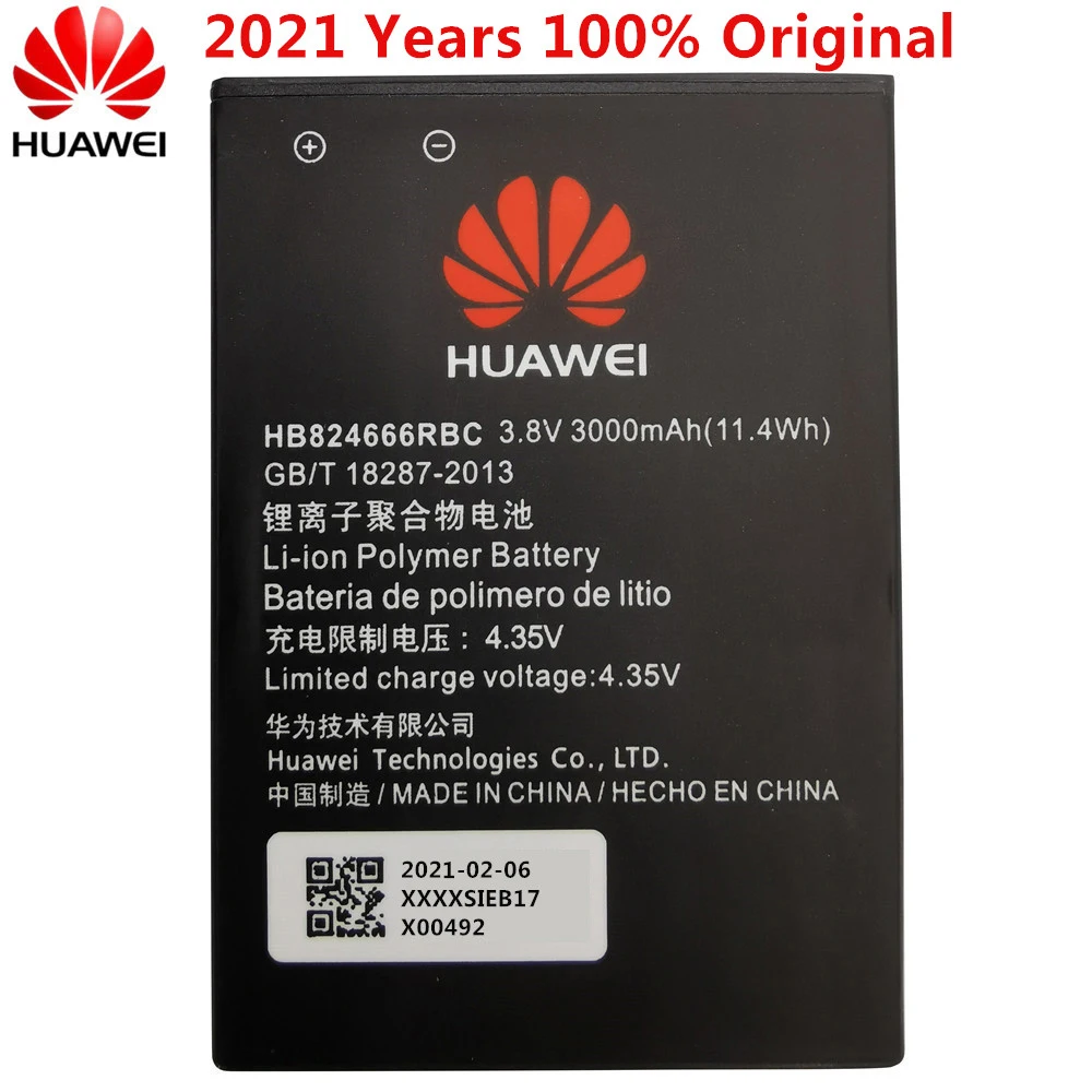 

HuaWei 100% Original HB824666RBC Battery For Huawei E5577 E5577Bs-937 Replacement Batteria Real Capacity Phone 3000mAh Akku