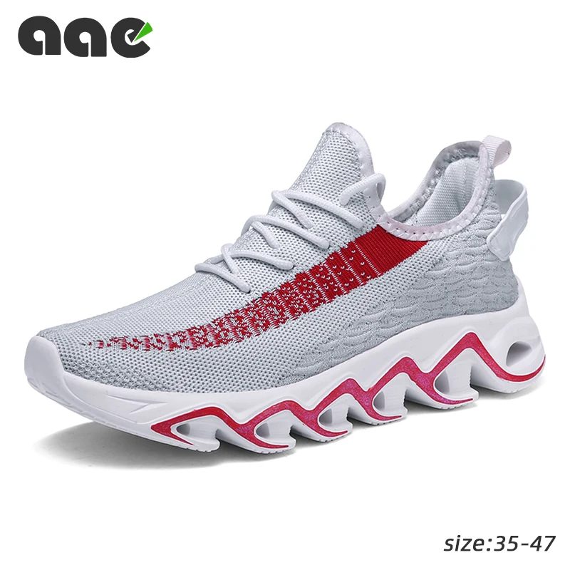 2020 Man Lightweight Blade Running Shoes Lace Up Breathable Male Sneakers Height Increase Walking Gym Shoes Men's Casual Shoes
