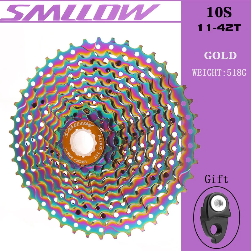 SMLLOW MTB красочные кассета 10 Скорость 11 13 15 18 21 24 28 32 36 42T Хромомолибденовая Сталь