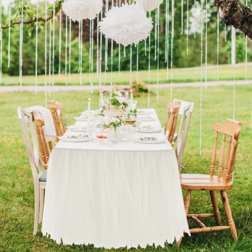 1 шт. юбка пачка для стола фатиновая посуда торжества Свадебные украшения