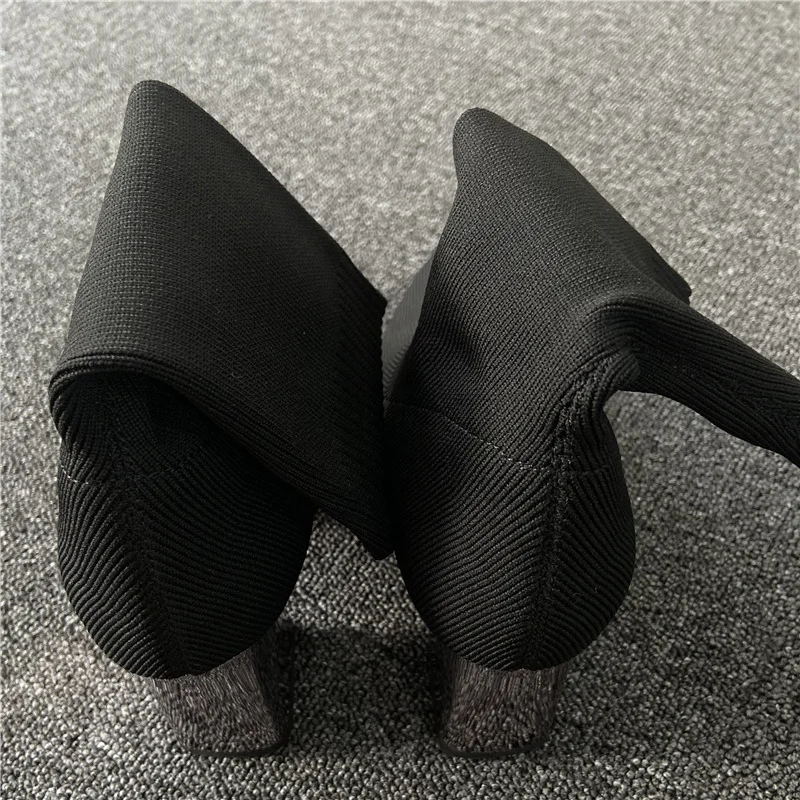 Женская зимняя коллекция 2021 эластичная подошва на высоком каблуке 7 см 9 теплая и