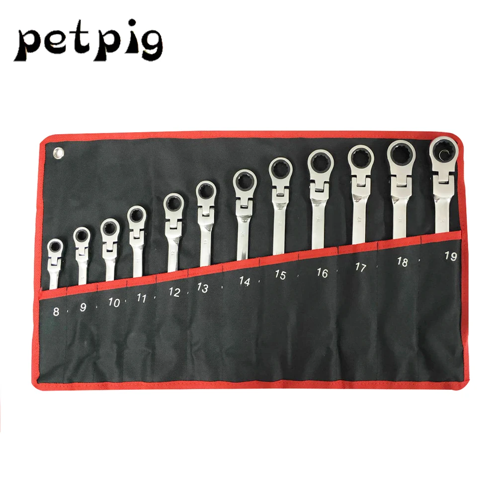 Petpig 5/7/12 шт. ключи, дюймовый стандарт Универсальный ключ трещетка гаечные ключи фиксированная головка зажимные Комбинации Наборы торцевых ключей трещоточная рукоятка гаечный ключ