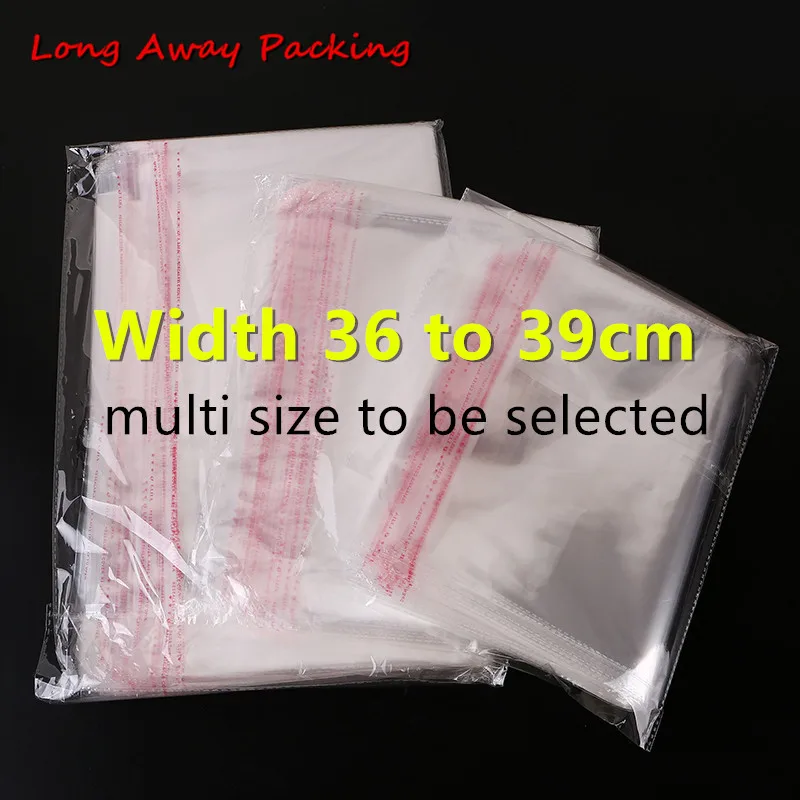 Ширина от 36 до 39 см большие прозрачные самоклеющиеся пакеты для уплотнения OPP