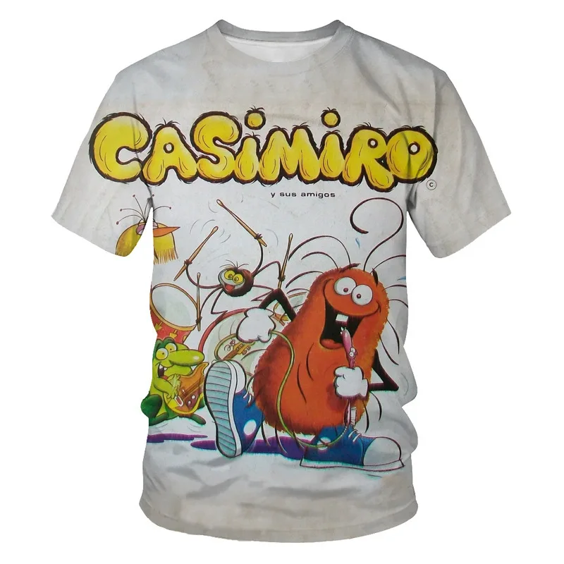 

2021 summer boy girl children cartoon anime fashion 3d printing T-shirt short-sleeved casual cool top T-shirt