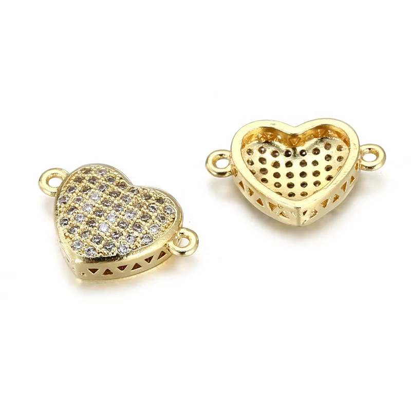 Роскошные микро закрепки с фианитами подвески в форме сердца Женское Ожерелье из