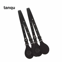tanqu bidirectional flat leather adjustable length belt handle with drops for obag basket bucket city chic women handbag o bag