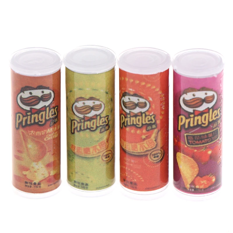 Новинка 4 шт./компл. 1:12 кукольный домик миниатюрная еда картофельные чипсы