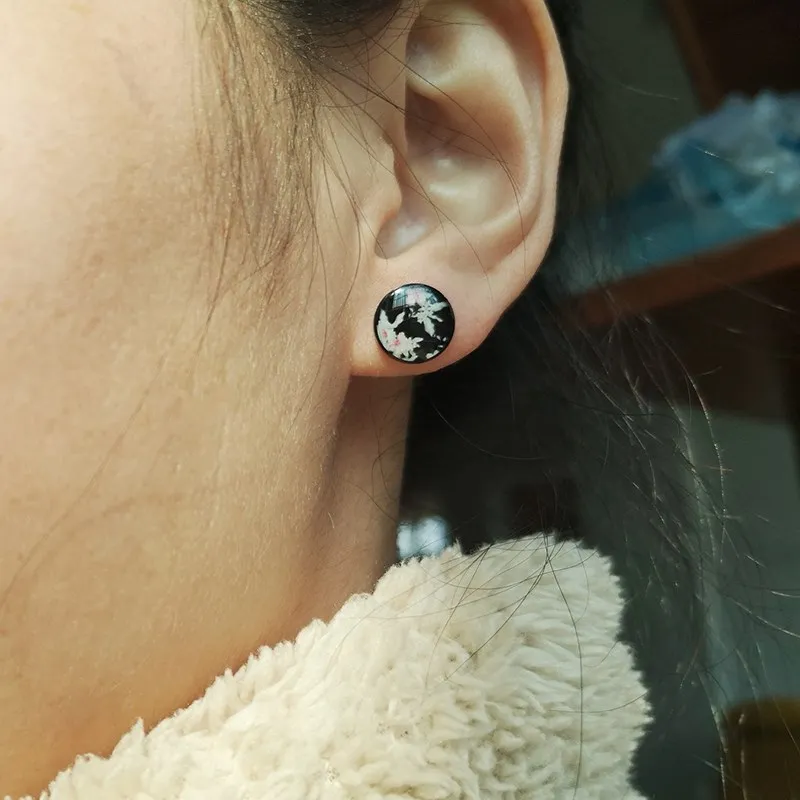 Мужские Серьги для пирсинга с розовыми цветами | Украшения и аксессуары