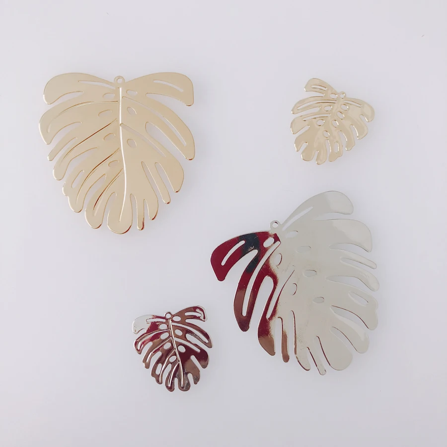 2 шт./лот сплав Листья Кулон Серьги Аксессуары материал|Ювелирная фурнитура и