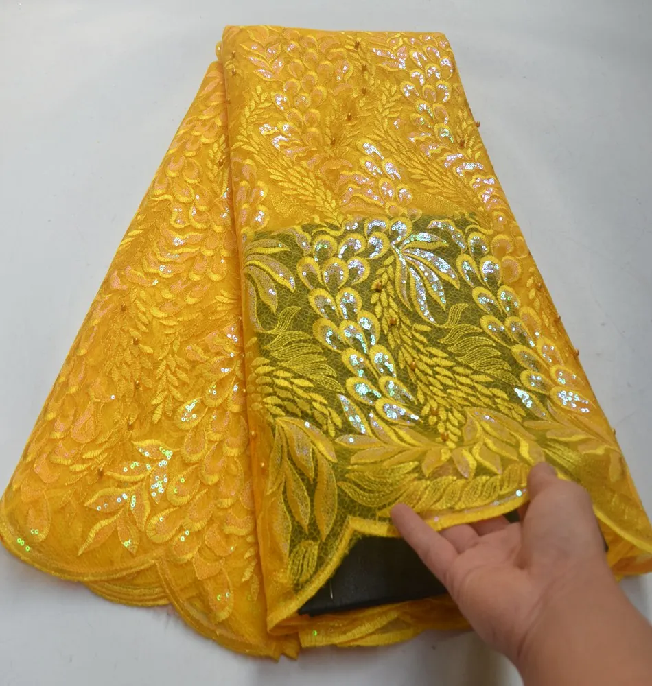 Новое поступление нигерийские бисерные бриллиантовые ткани высококачественные