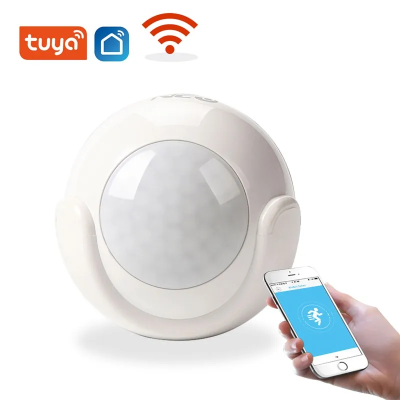 

Датчик движения Tuya с пассивным инфракрасным датчиком, беспроводной детектор движения с поддержкой Wi-Fi, работает с приложением Smart Life