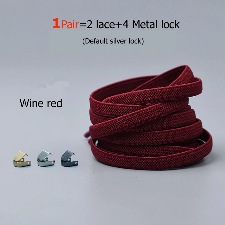 dark red 21 цвет эластичные фиксирующие шнурки круглые без шнурков шнурки для обуви дети взрослые кроссовки с шнурками быстрая ленивая обувь шнурки 1 пара - Цвет: dark red