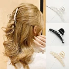 Заколка для волос женская, акриловая, с искусственным жемчугом