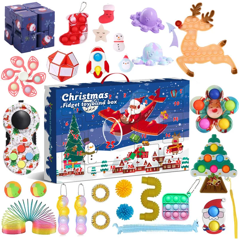 

27 шт., детский игрушечный антистресс с календарем