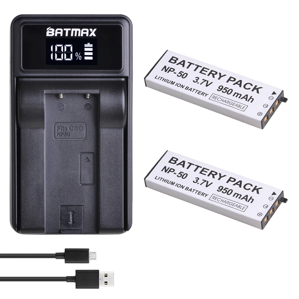 Аккумулятор 950 мА · ч NP-50 CNP50 NP 50 аккумулятор + зарядное устройство USB со