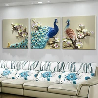 sofa background wall living room mural stereo triple modern embossed hanging painting high grade frameless decorative painting