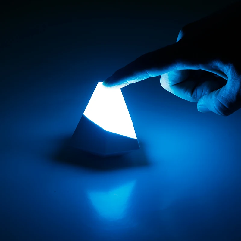 Цветная (RGB) Алмазный светодиодный ночной Светильник 2 в 1 прикроватная лампа