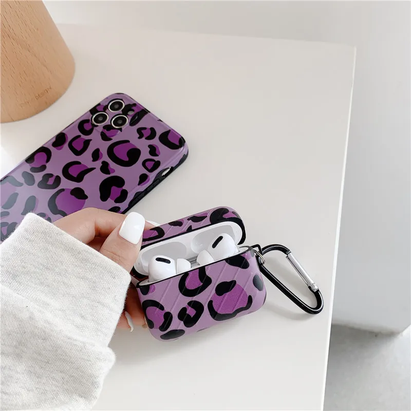 

Luxury Leopard Print Cases For Apple Airpods Pro Cover Cute Earphone Charging Box Case For Airpods 1/2 Silicone Headphones Capa