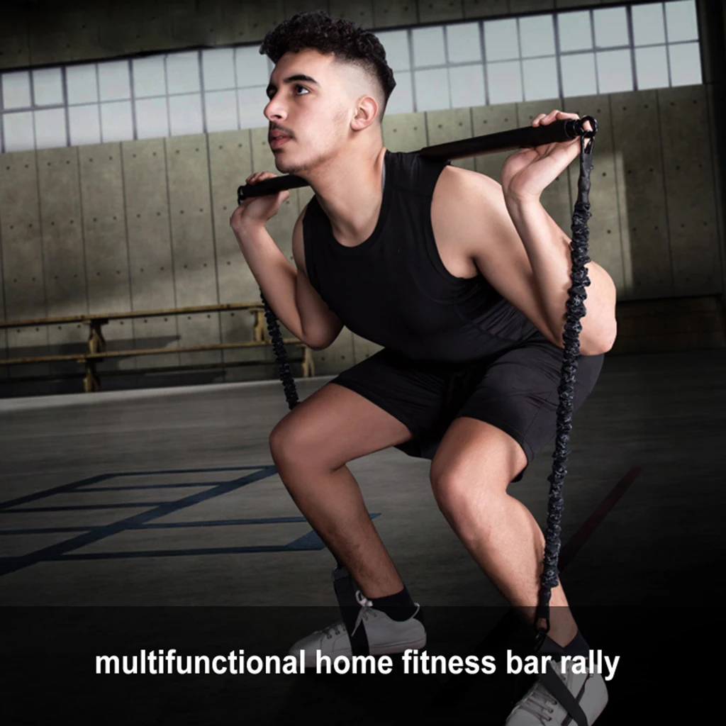 

Home Gym Yoga Pilates Exercise Stick Bar Workout Exercise Equipment Black 110cm