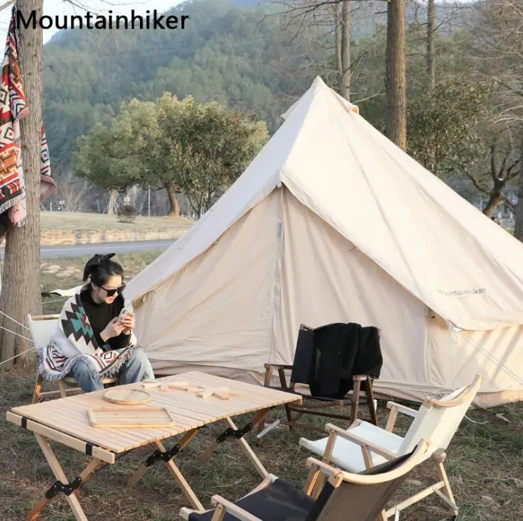 Kaufen Outdoor Baumwolle Camping Zelt Fmaily Große Speace 4-6 Personen Tipi Indische Zelt