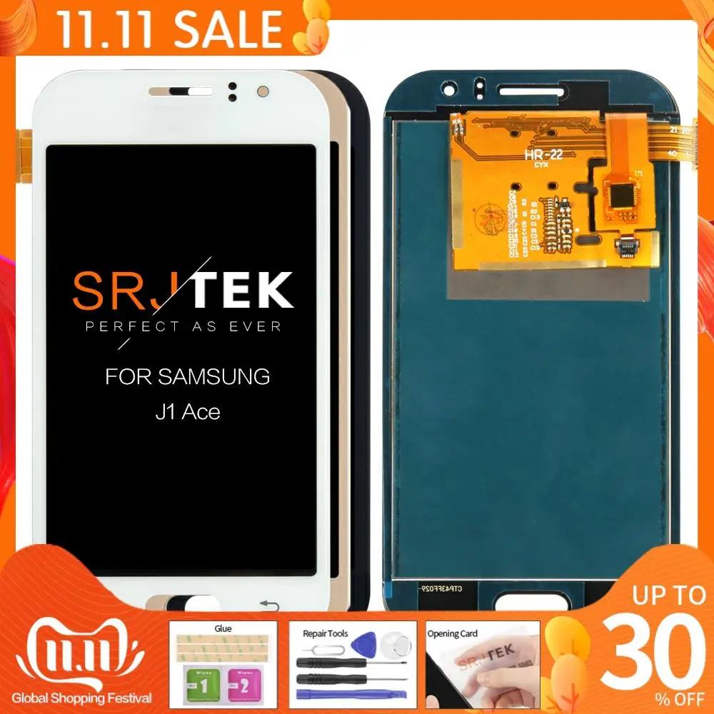 Оригинальный 4 3 ''Super AMOLED ЖК дисплей для SAMSUNG Galaxy J1 Ace J110 J110H J110F J110M сенсорный