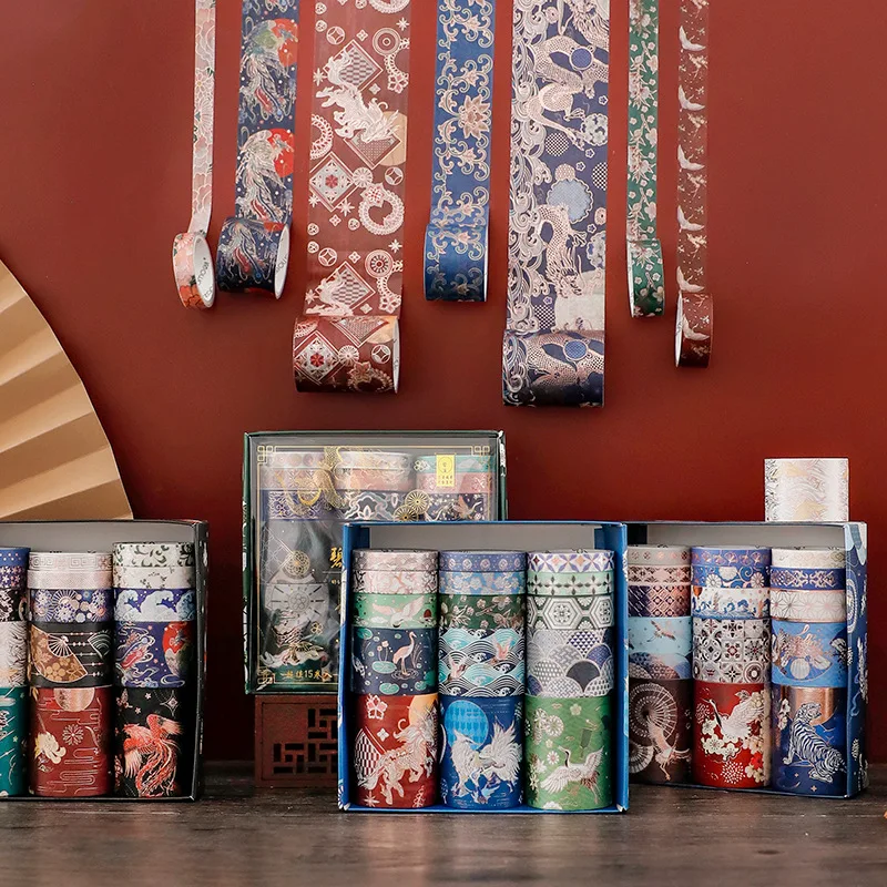 

15 Rolls/set Travelling Washi Tape Set Galaxy Adhesive Tape DIY Scrapbooking Sticker Label Masking Tape Gift