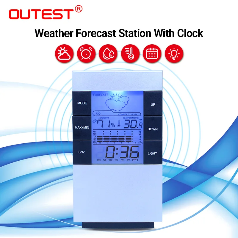 OUTEST цифровой термометр и измеритель влажности CX 506 метеостанции с метеостанцией
