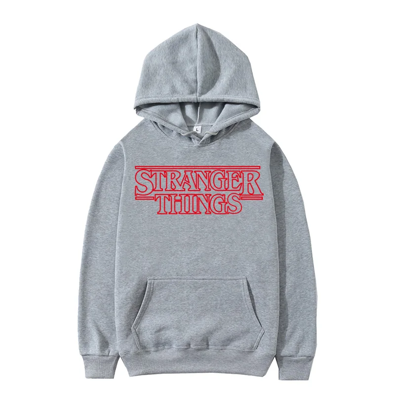 

2021 Trendy Faces Stranger Things Hooded Mens Hoodies and Sweatshirts Oversized for Autumn with Hip Hop Winter Hoodies Men Brand