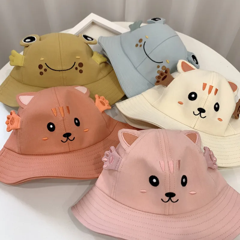 

Cute Baby Sun Hats Bucket Infant Beach Caps Children Fisherman's Hat Beanie Children Cotton Kids Unisex Cap Fashion New Chapeau