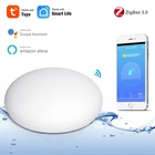Датчик утечки воды Tuya ZigBee, детектор утечки воды с сигнализацией, работает с Alexa Google Home