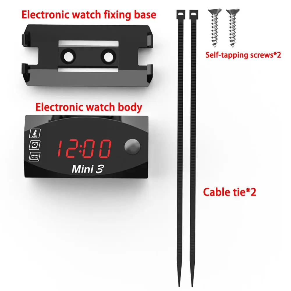 Электронные часы для мотоциклов термометр вольтметр водонепроницаемость IP67