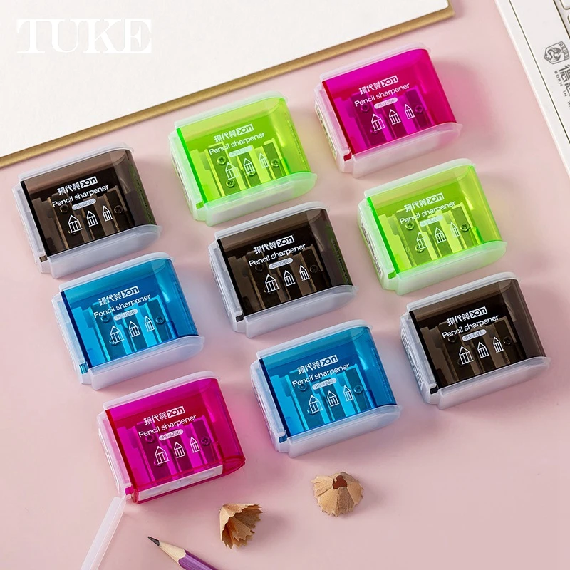 5 шт. точилка для карандашей с тремя отверстиями мультяшная Милая подарки детей