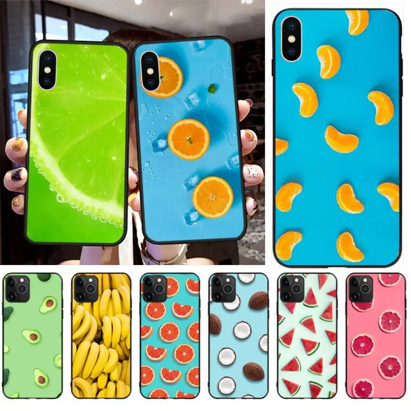 

Fruit watermelon orange avocado Soft Rubber Phone Cover for iPhone 11 pro XS MAX 8 7 6 6S Plus X 5S SE 2020 XR case