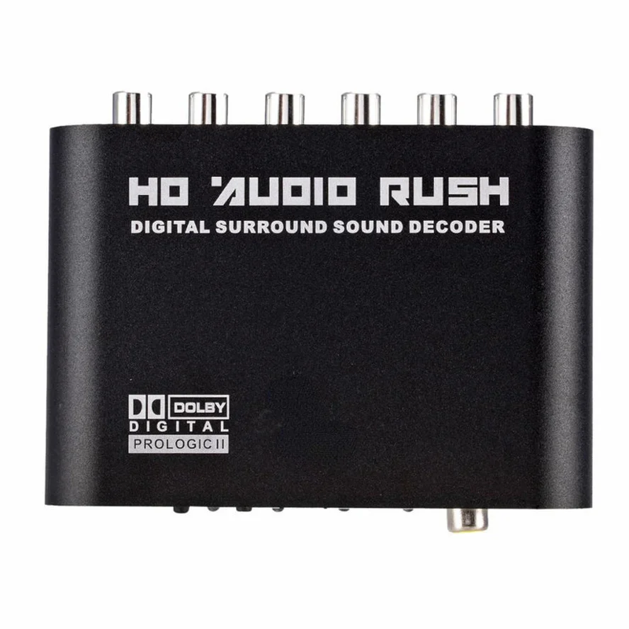 Digital to Analog 5.1 channel Stereo AC3 Audio Converter Optical SPDIF Coaxial AUX 3.5mm 6 RCA Sound Decoder Amplifier | Электроника