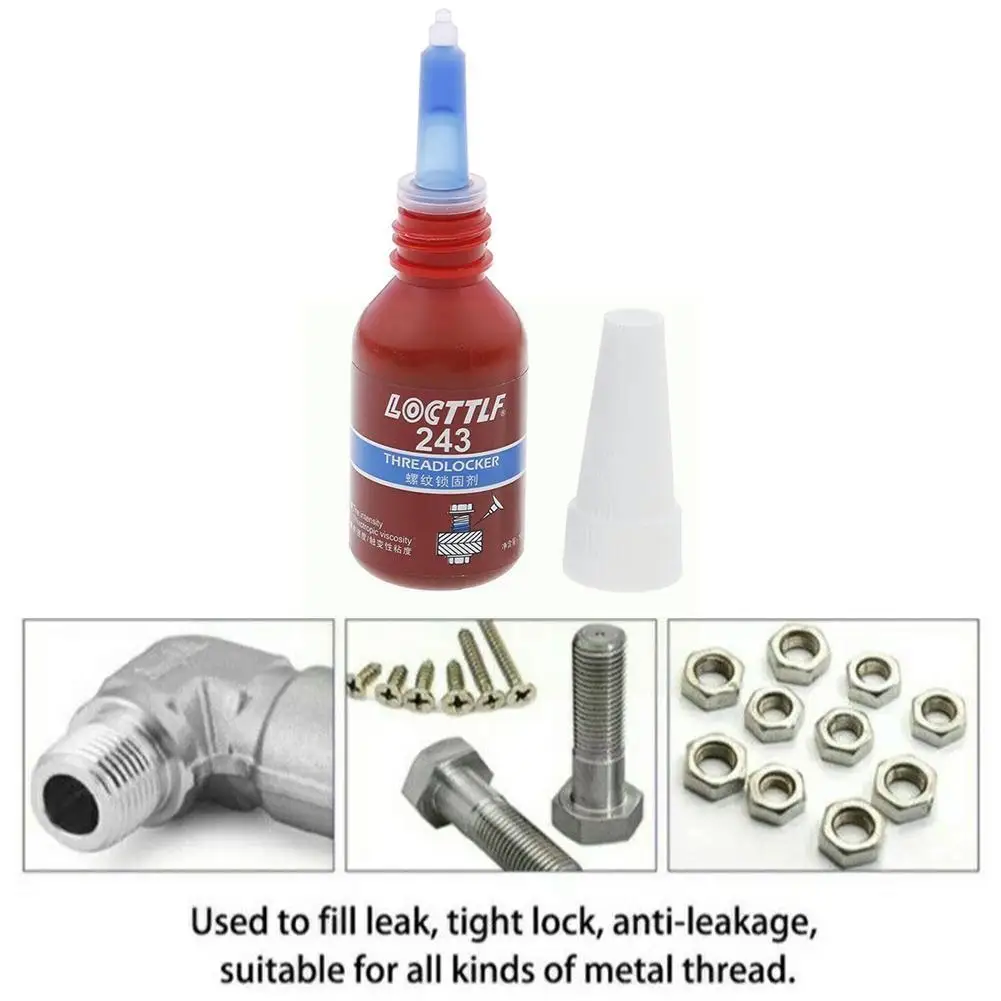 

1pc New 10ml Screw Glue Thread Locking Agent Anaerobic Fast Glue 243 Curing Oil Hot Resistance Adhesive Sale C2j1