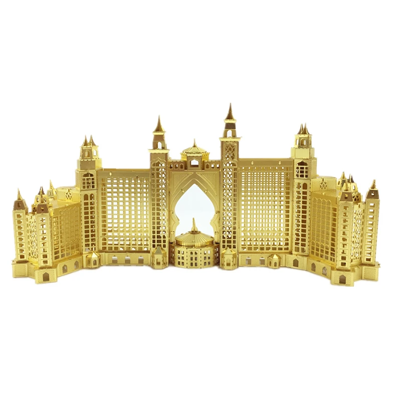 Модель MMZ NANYUAN 3D металлический пазл The Atlantis Hotel Dubai архитектурный пазззл DIY лазерная